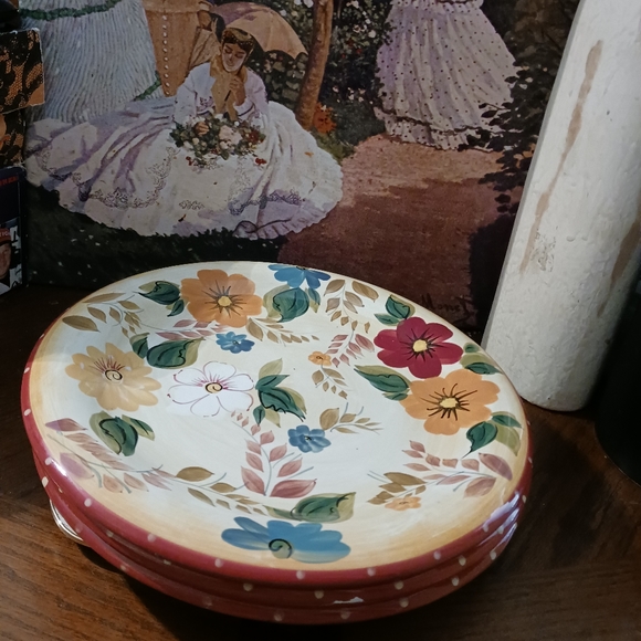 🌇Sunset Bouquet 3 HandPainted Floral Design Oneida Vintage Dinner Plate.💐🌹 - Picture 7 of 16